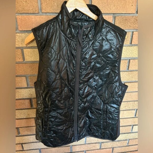 NWT J. Crew Vest Quilted Primaloft Black Full Zip Up Mock Neck Women’s Size XL - Picture 1 of 5